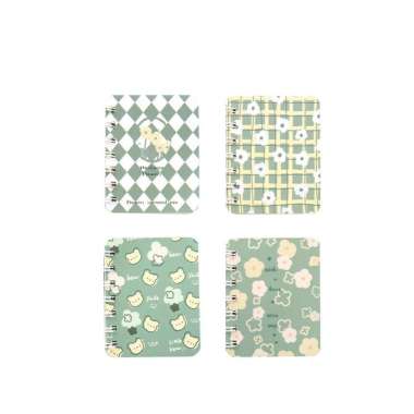 OEM ONE-A58 Buku Catatan Kartun Memo Kecil A7 80 Lembar / Buku Kecil Notebook Ring Motif Notepad / B