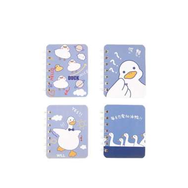 OEM ONE-A58 Buku Catatan Kartun Memo Kecil A7 80 Lembar / Buku Kecil Notebook Ring Motif Notepad / B