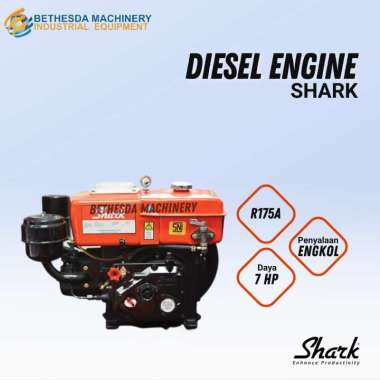 Mesin Diesel Engine Shark 7 PK Type R 175 A Hopper Engkol / Diesel Penggerak 7 HP