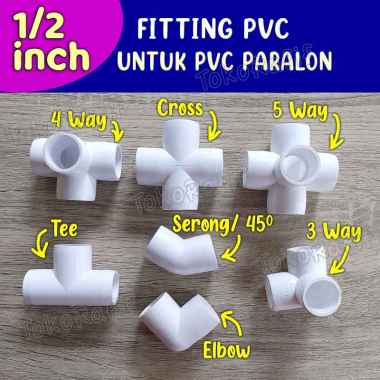 Fitting Pipa PVC 1/2 inch Tee 1/2-inch