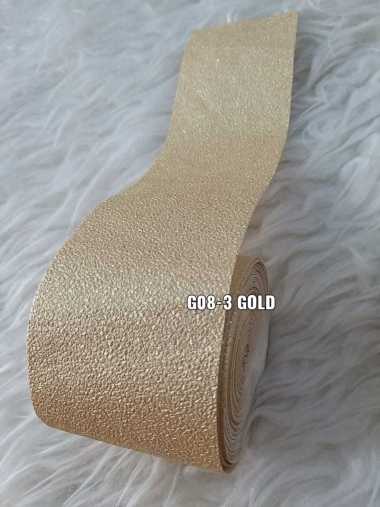 Wallpaper Dinding Border List Polos Gold Minimalis warna gold
