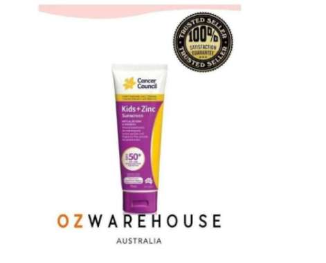 Cancer Council SPF 50+ Kids + Zinc Sunscreen 75ml Tube