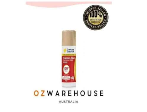 Cancer Council SPF 50+ Classic Zinc Sunscreen Stick Nude 12g