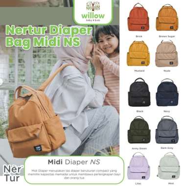 Tas Perlengkapan Bayi - Nertur Diaper Bag Midi NS Lilac