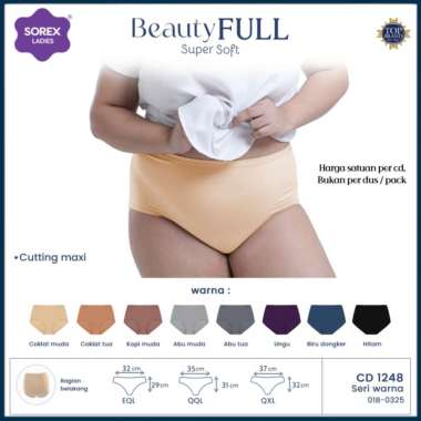 SOREX 1248 EXTRA SIZE - CD CELANA DALAM WANITA JUMBO Size QXL / 5L