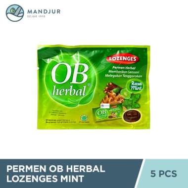Permen OB Herbal Lozenges Mint - Permen Pelega Tenggorokan