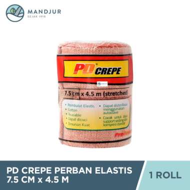 PD Crepe Perban Elastis 7.5 CM x 4.5 M - Perban Kain Cedera Keseleo
