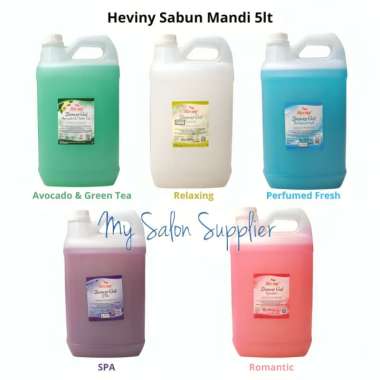 Heviny Shower Gel 5L / Sabun Mandi / Body Wash Perfumed BIRU
