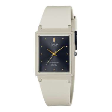 Jam Tangan Unisex Casio General MQ-38UC-8ADF Black Dial Matte Beige Resin Band Putih