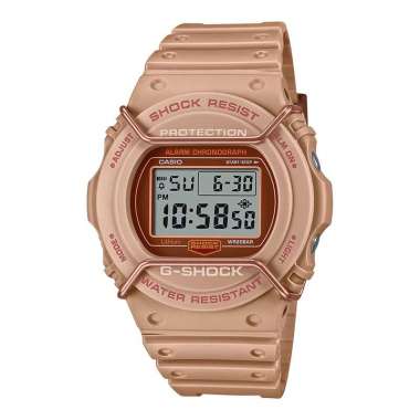 Jam Tangan Pria Casio G-shock DW-5700PT-5DR Tone On Tone Brown Matte Digital Dial Brown Resin Band C
