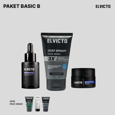 ELVICTO PAKET BASIC B | SERUM | FACE WASH | BRIGHT UP MOISTURIZER ACNE FIGHT FACE WASH