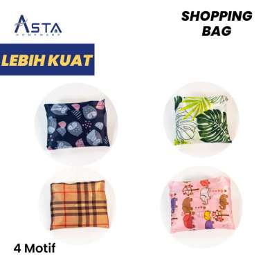 Tas Belanja Lipat Motif / Ecobag / Shopping Bag/ Tas Kantong Belanja / Kantong Belanja Lipat / Tote