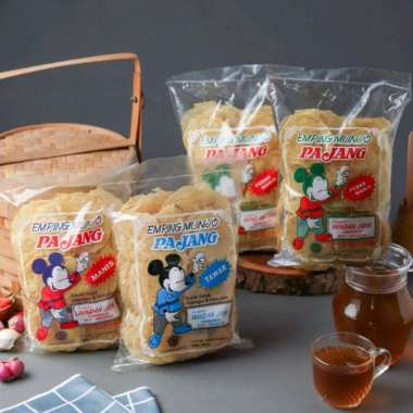 Emping mentah 400 gram super enak khas pajang solo surakarta rasa manis, pedas, asin & original merk