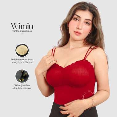 Wimiu Tank Top Seamless Tanktop Tangtop Singlet Wanita Crop Top Sport Bra M/L 100118 Brown
