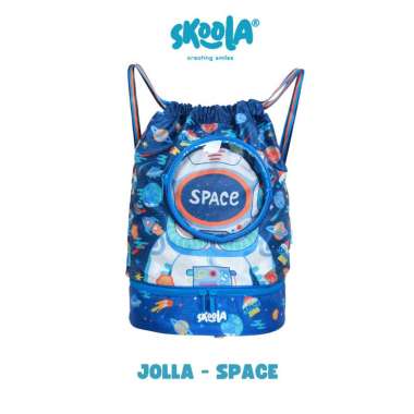 Skoola Tas Ransel Serut Renang Anak Laki - Laki Shark Dinosaurus - Jolla SPACE