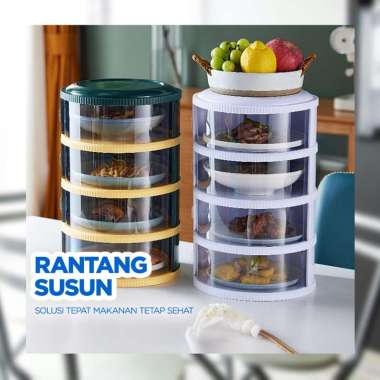 Goto Armen Food Rack Storage Tudung Saji Rantang Susun Makanan Sayur 5S WHITE