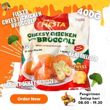 Promo Harga Fiesta Naget Cheesy Chicken with Broccoli 500 gr - Blibli