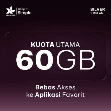 Kartu Perdana XL PRIORITAS Silver 60GB - 2 Bulan