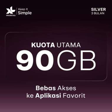 Kartu Perdana XL PRIORITAS Silver 90GB - 3 Bulan
