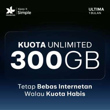 Kartu Perdana XL PRIORITAS Ultima Unlimited FUP 300GB - 1 Bulan