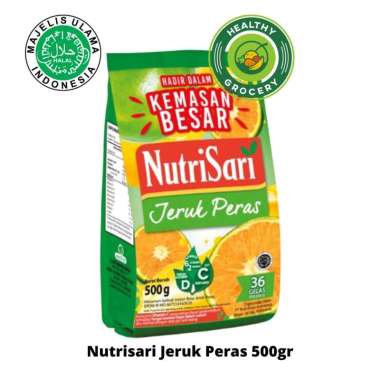 NutriSari Jeruk Peras Powder Refill 500gr / Minuman Serbuk Instan Rasa Jeruk Peras / Nutrisari