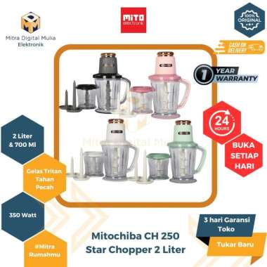 Mitochiba CH 250 Star Food Chopper Pencacah Makanan [2 Liter] Black