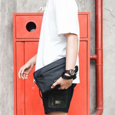 Handbag Aruna I tas selempang pria sling bag - Clutch Bag Pria Brown