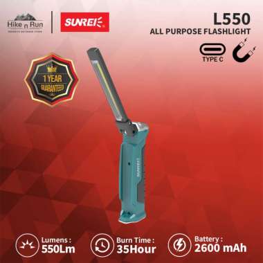 Emergency Lamp Sunrei L550 Rotasi Camping Light Blue
