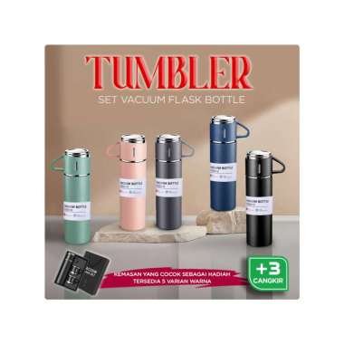 Goto Sultan Vacuum Flask Set Termos Minum Cangkir Hampers Panas Dingin BLACK