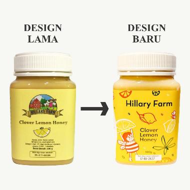 Hillary Farm Clover Lemon Honey 500gr FREE HONEY DIPPER