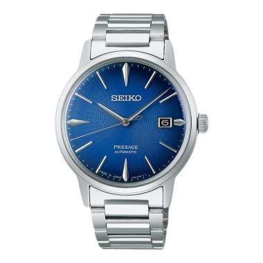 Jam Tangan Pria Seiko Presage SRPJ13J1 Cocktail Time Aviation Automatic Blue Dial Stainless Steel St