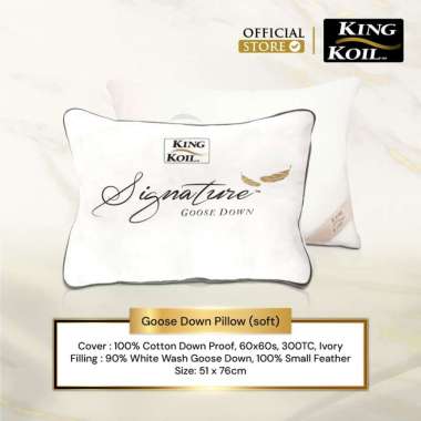 King Koil Bantal Bulu Angsa / Pillow Signature Goose Down 90% Pillow Only