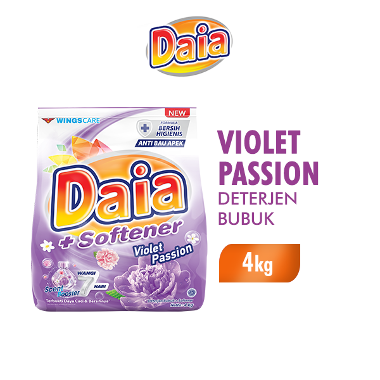 Promo Harga Daia Deterjen Bubuk + Softener Violet 4000 gr - Blibli