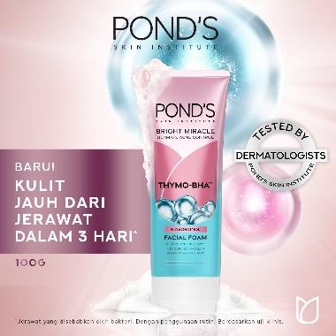 Pond's Bright Miracle Ultimate Acne Control Facial Foam 100G - Sabun cuci yang dapat mengurangi masalah jerawat dalam 3 hari