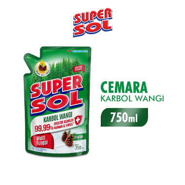Supersol Carbol Wangi Pine Pouch 750 mL
