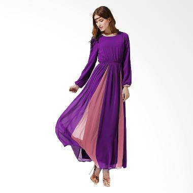 Chloe's Clozette Long Sleeve Muslim MD 01 Gamis Dress - Ungu