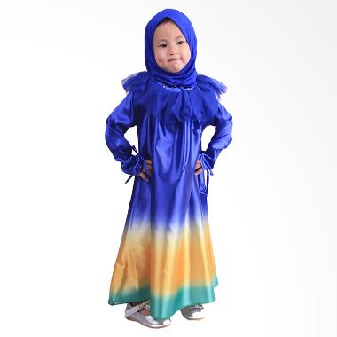 Chloe Babyshop F561 Jilbab Rainbow Gamis - Blue