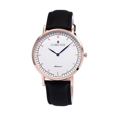 Chronox CX1001/B2 Tali Kulit Hitam Jam Tangan Pria C..