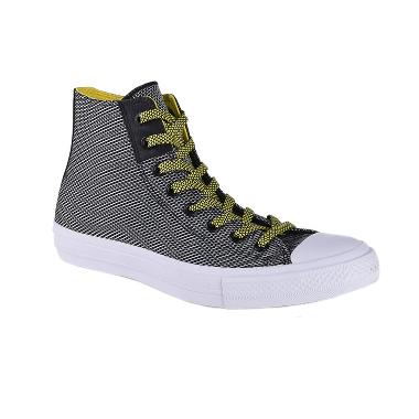 Converse Chuck Taylor All Star II Sneaker Shoes - Black White Fresh Yellow [CON155536C]