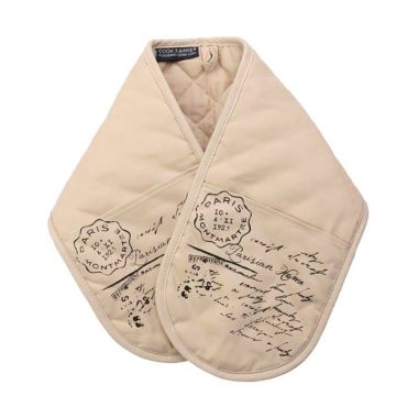 Cook & Bake DOUBLE MITT - BON APPETIT - BEIGE