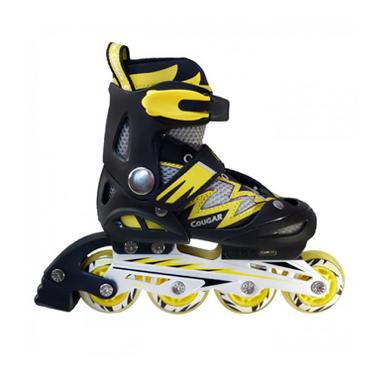 Cougar ADJ.Junior Inline Skate W/ABEC7 MS835L - Black / Yellow (34-37)