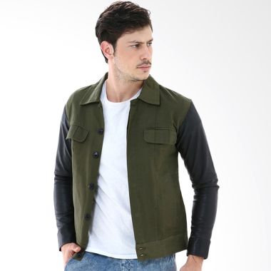 Crows Denim SK60 Green Black Jaket ...