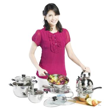 Cyprus Set Panci dan Teko Clear White