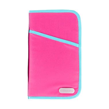 D'renbellony Passport Holder Dompet Paspor - Magenta turquoise