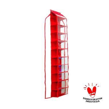 EMWE hanging shoes organizer zipper Polos Merah ...