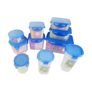 Green Leaf Lock Four Biru Set Tople ...
