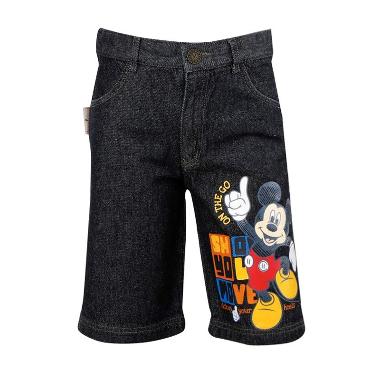 Disney Mickey Mouse Short Pant Jeans Black Celana Anak