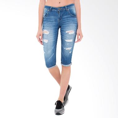 People's Denim Ladies Arwen Ripped RU Skinny Fit Celana Wanita - Biru