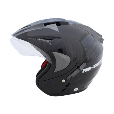 Jual FBO - WTO Helmet Pro-Sight Hitam Helm Open Face