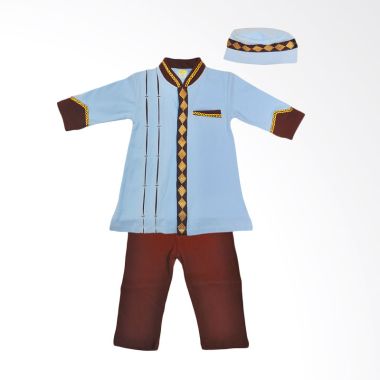Eyka Pleat Blue Setelan Gamis Anak ...